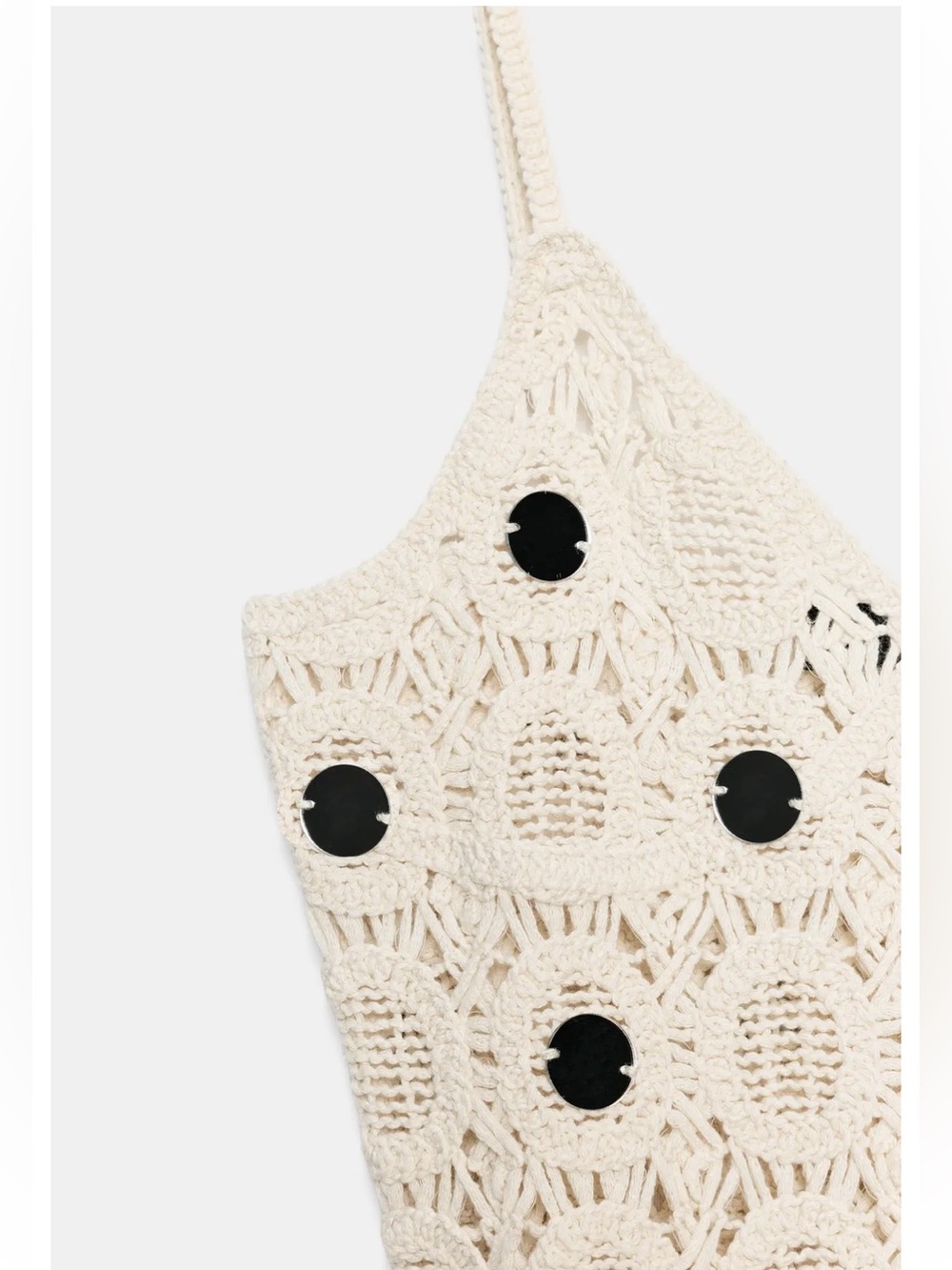 ZARA FRINGED MIRROR KNIT DRESS - Picture 6 of 6